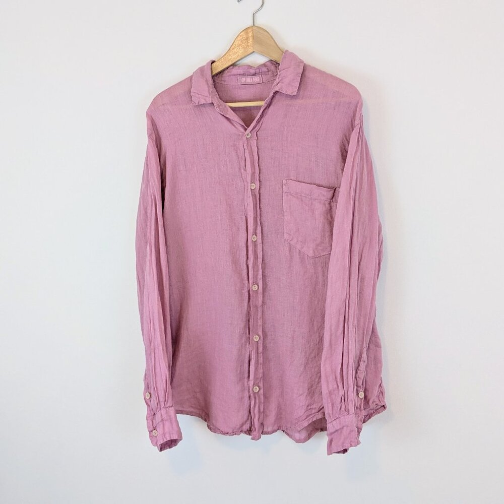 CP Shades Linen Shirt Pink style 1226-3